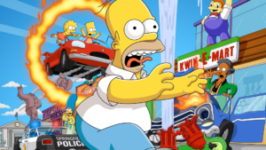 Videojuego: The Simpsons Hit & Run para GameCube, Xbox, PlayStation 2 y Windows.