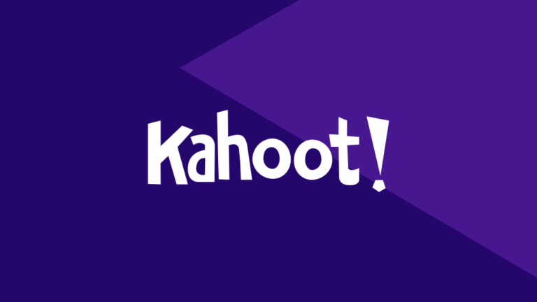 Imagen con el logotipo del videojuego educativo gratis Kahoot! en letras blancas con un fondo violeta.