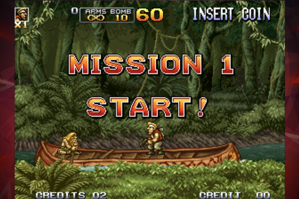 Captura de la pantalla de inicio de una misión en el juego Metal Slug
